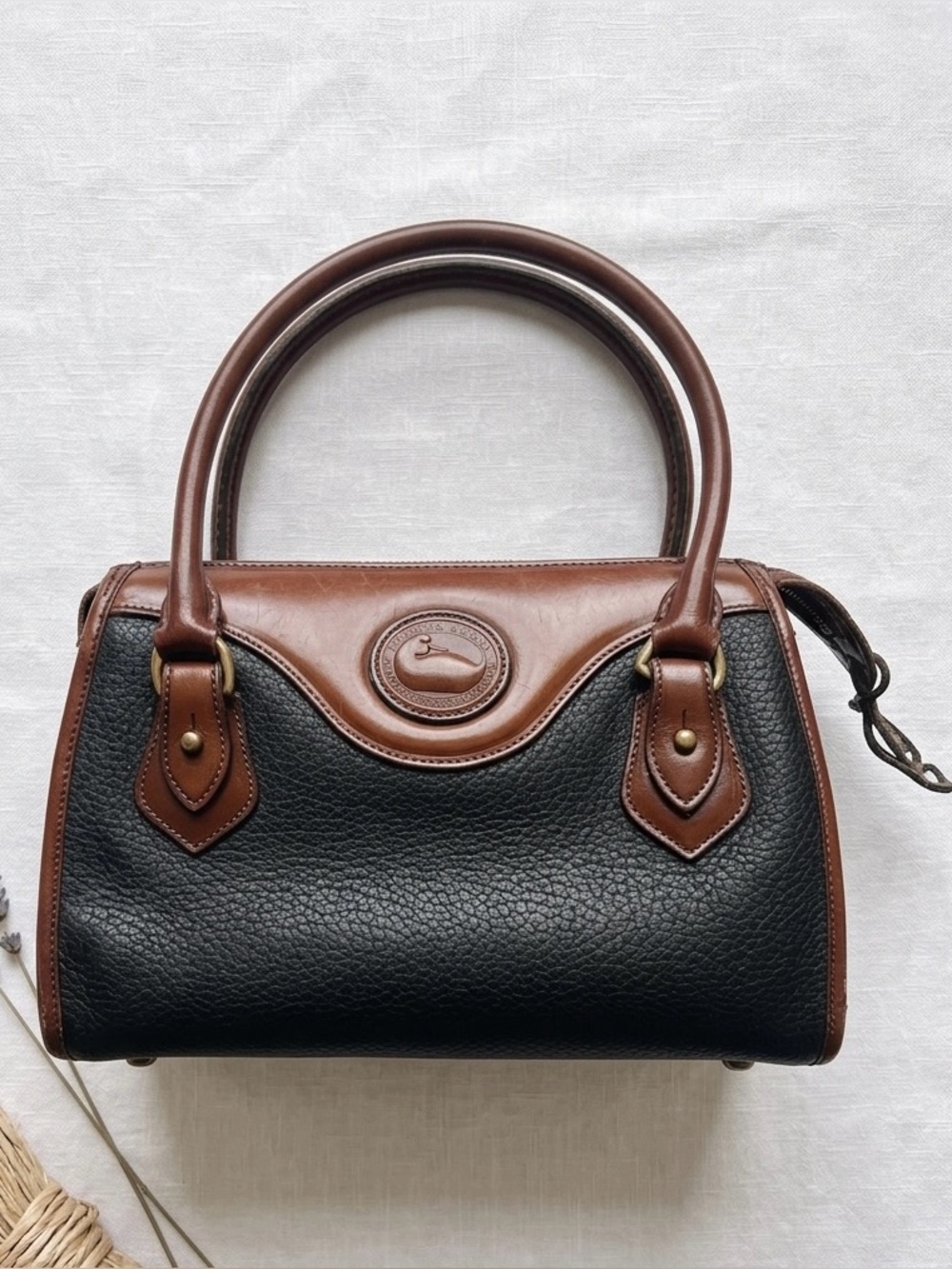Vintage Dooney & Bourke AWL Leather Zip Satchel | USA Made #A6886594